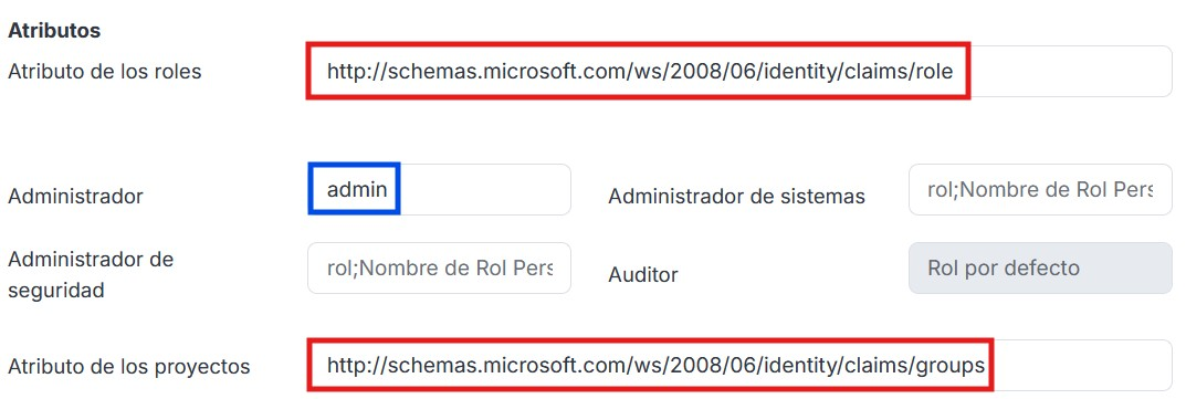 Captura de atributos de roles y proyectos en Cyberwatch